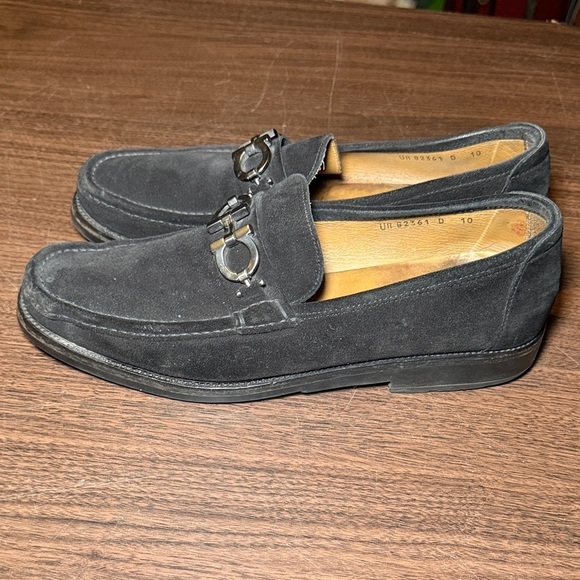 Salvatore Ferragamo Gancini Suede Loafers Shoes Size 10 main image 6